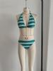 Ventas directas de fábrica de trajes de baño bikini para mujer, conjunto de dos piezas a rayas vintage, traje de baño transfronterizo de comercio exterior para vacaciones de ocio.