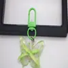 Llavero de Cinta de Lazo Estampada Fresca y Dulce de Verano Colgante para Bolsa Estilo Hada Princesa Lindo