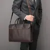 Bolsa de Couro Crazy Horse Transfronteiriça para Negócios Couro Genuíno Grande Capacidade Bolsa de Mão Masculina 2021 Nova Pasta de Negócios Bolsa Masculina Tendência