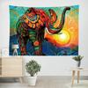 Tapeçaria Amazônia Novo Lar TikTok Live Tecido de Fundo Impressão 3D Elefante Paisagem Pano de Pendurar Tecido Decorativo Europeu