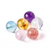 Cuentas sueltas de cristal natural, cristal blanco, cuentas redondas de amatista, cuentas individuales para decoración hecha a mano DIY, pulsera y collar al por mayor