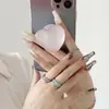 Anillo de plata de ley con esmalte de gota 2026 nuevo modelo estilo ins nicho diseño de alta gama anillo abierto para mujer