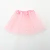 Saia Tutu de Tule de Três Camadas Saia de Véu de Três Camadas Saia Ponto de Onda Vermelha Saia Curta Roupa Infantil Ponto de Estrela