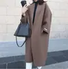 Ropa Femenina Popular de Exportación de Alta Calidad, Nuevo Abrigo Otoño e Invierno 2026, Estilo Elegante para Commuter, Color Sólido, Versión Coreana, Corte Recto Holgado