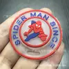 Etiqueta Redonda de Plástico Popular e Iluminada do Homem-Aranha, Carimbo de Borracha, Lavável, Acessórios para Roupas de Meninos