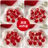 Banda de goma para niños Niña Trenza Accesorios para el cabello de Año Nuevo que no dañan el cabello Cuerda elástica para el cabello Anillo para el cabello de pulgar rojo para bebé