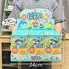 Huevo Sorpresa Giratorio de Dibujos Animados para Niños Caja Sorpresa Juego Educativo para Aliviar el Estrés Juguete Centro de Arcade Caja de Regalo Pequeña