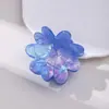 Estilo Coreano Estilo Ins Flor Azul Colorida Presilha Coração de Menina Popular Mesma Peça Presilha de Cabelo Acessórios de Cabelo Atacado