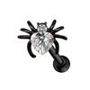 Pendientes de araña transfronterizos europeos y americanos, pendientes de acero inoxidable, pendientes de hueso de oreja de animal, pendientes de aguja fina de 0,8