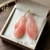 Pingente de Jade de Seda Dourada Natural com Fecho de Prata S925, Colar com Pingente de Flor de Pessegueiro e Nuvem Auspiciosa, Pingente da Paz, Corrente de Pingente de Presente de Buda de Jade