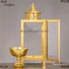 Lâmpada do Céu à Prova de Vento de Cobre Puro para Uso Doméstico Budista, Lâmpada de Manteiga Eterna, Suporte de Lâmpada à Prova de Vento de Quatro Lados, Lâmpada de Manteiga de Cobre, Metabo
