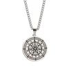 Promoção Quente AliExpress Colar de Proteção Bruxa Wicca Aço Inoxidável Masculino 12 Constelações Roda do Tempo Lunar Colar