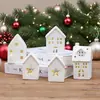 Artesanato de Casa Pequena de Natal em Cerâmica Velas Criativas de LED Atmosfera Festiva Europeia e Americana Decorações de Luz Noturna para Casa