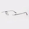 2026 Danyang Gafas Montura Sin Marco Semi-Titanio Montura Metálica para Hombres y Mujeres, Popular en Línea, Se Puede Montar con Lentes, Ultra-Claras para Miopía 6100