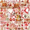 Nuevas pegatinas vintage transfronterizas con temática de fresas, 100 piezas, pegatinas impermeables dulces de fresas para combinar, para decoración de diario y tableta