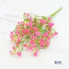 Ramo Artificial de Goma Suave con 5 Ramas de Gypsophila para Novia de Boda, Decoración de Hotel, Arreglo Floral, Flores Artificiales, Accesorios para Fotografía