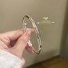 Versão Coreana Pulseira da Sorte para Mulheres, Moda Nicho, Simples Sólida Ajustável Push-Pull Pulseira de Letras Tendência de Joias