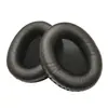 Adecuado para alimentación magnética ZH23 Funda de esponja para auriculares de cibercafé funda de repuesto engrosada para auriculares orejeras de cuero negro