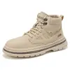 Otoño e Invierno Nuevas Botas Cortas Casuales de Trabajo de Suela Gruesa de Caña Alta para Hombre Moda Tendencia Botas Martin Antideslizantes Resistentes al Desgaste
