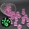 14-18 Cubos de Gelo Luminosos Simulados Transfronteiriços Coloridos Brilhantes Quadrados Adereços Ornamentos Pedras Luminosas Feitos à Mão Cubos de Gelo Fluorescentes