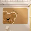 Felpudo de Baño de Dibujos Animados, Felpudo Absorbente Antideslizante de Lino para Baño, Lavamanos, Resistente a Manchas, Resistente al Desgaste, Felpudo de Fácil Cuidado