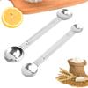Cuchara medidora de doble cabeza de acero inoxidable al por mayor de fábrica cuchara medidora con escala cuchara para café cuchara para café de doble cabeza utensilios para hornear