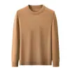 Nuevo suéter para hombre otoño e invierno 2026, cuello redondo, color liso, ajuste casual holgado, jersey, engrosado, tejido cálido
