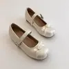 Zapatos Mary Jane estilo francés con lazo para mujer, primavera/verano 2026, bailarinas de punta redonda con una sola tira, zapatos de corte bajo