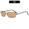 Gafas de Sol Metálicas Modernas Retro Americanas Transfronterizas Estilo Europeo y Americano Millennial Chica Popular Gafas Douyin Gafas de Sol Protección Solar