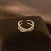 Anillo Abierto Personalizado de Zirconia Bañado en Oro Real para Mujer Diseño de Nicho Anillo de Concha y Cruz Anillo Popular para Dedo Índice
