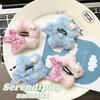 Lindo gato de peluche estrella azul bb clip de dibujos animados dulce niña fresca titular horquilla horquilla accesorios para el cabello accesorios para el cabello