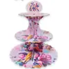 Platos de Papel, Vasos, Vajilla Desechable, Cajas en Forma de Cuerno, Manteles, Banderas, Suministros para Fiesta de Decoración, Temática de Caza Azul para Niñas