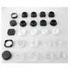 Stock Listo de Tarros para Crema, Botellas de Tamaño de Prueba, Tarros de Porcelana Blanca y Negra para Crema de Ojos, Tarros para Crema Cosmética, Tarros Cuadrados de Muestra para Crema Facial