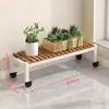 Novo Modelo 2025 Carrinho de Flores com Rodas para Sala de Estar, Suporte de Chão, Rack de Armazenamento Móvel para Varanda, Suporte de Vasos de Flores Escalonado Multicamadas