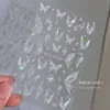 Coleção de Adesivos para Unhas Borboleta: Novos Adesivos de Unha Adesivos de Borboleta Branca Finos Flexíveis com Relevo de Fada Tendência Venda por Atacado