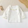Ropa de Otoño para Bebé Niña Top de una Pieza de Algodón Puro Prenda Base Elegante de Manga Larga para Bebé y Niño Pequeño Ropa de Clase A para Niñas Primavera Otoño