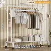 Perchero vertical de pie para ropa perchero colgante para ropa de dormitorio móvil con ruedas hogar sala de estar influencer perchero de secado de lujo ligero