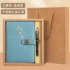 Caja de regalo con set de cuaderno A5 y bolígrafo, personalizable con grabado e impresión de logo, regalo corporativo de alta gama