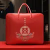 Saco de armazenamento de colcha de casamento, colcha de dote para casa, bolsa de casamento, conjunto de quatro peças, bolsa de embalagem vermelha, tecido Oxford