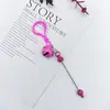 Llavero de Campana de Cuentas Creativas Coloridas DIY Anillo Colgante Colgante Anillo de Llave de Bolsa Barra de Cuentas Color Caramelo Decoración