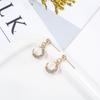 Pendientes cortos estilo luna de Corea del Sur, estilo estudiante, mini pendientes sencillos de diamantes Joker, clip para la oreja, B850, 2023