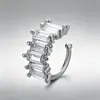 Pinzas para Orejas Multicapa de Circonita Estilo Coreano para Mujer, Diseño de Cadena de Nicho, Brazaletes para Orejas sin Perforar, Pendientes Simples y Elegantes al por Mayor