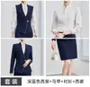 Uniforme de trabajo de recepcionista cajero de restaurante de hotel de alta gama, nuevo conjunto de chaleco de traje profesional estilo chino de otoño para mujer