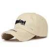 Gorra de Béisbol Nueva de Primavera y Otoño con Agujeros Lavado Vintage Gorra con Letras para Usar Casual Viaje Sombrero Parasol para Hombre y Mujer