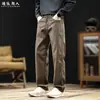 Jeans Masculino Minimalista de Alto Padrão Estilo Old Money, Novo Modelo Outono 2026, Elástico, Textura Vintage, Corte Reto Slim Casual
