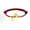 Pulsera Atrae-Dinero de Plata Pura 2026 Año del Caballo Perla de la Fortuna Pulsera del Zodiaco Bendición Hilo Rojo Atrae-Riqueza Regalo Venta al por Mayor