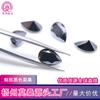 Fornecimento direto da fábrica em forma de pêra broca Mosan preta pedra nua em forma de gota anel de fundo pontiagudo superfície broca moissanite caneta com certificado