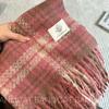 Novo Cachecol Xadrez Atmosfera Estilo Coreano Feminino Quente Seco Rosa Claro Branco Macio Borla Xale Pescoço Moda