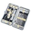 19 peças cortadores de unhas conjunto de aço inoxidável ferramentas de manicure reparação set home cortadores de unhas pedicure faca atacado presente