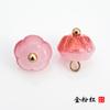 Pies de cobre de vidrio cárdigan cheongsam para mujer joyería costura a mano hebilla de color forma de flor abrigo abrigo camisa camisa botón de camisa